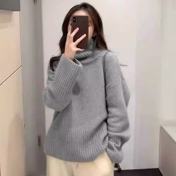 New High Neck Thick Sweater for Women