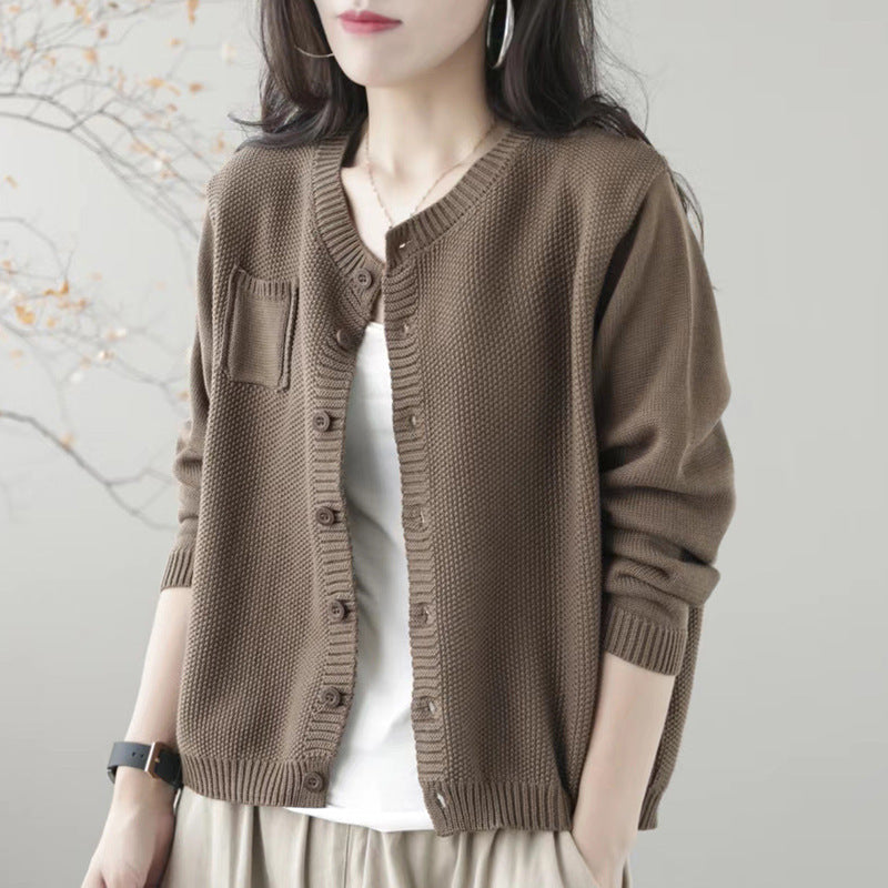 High-Quality Korean-Style Relaxed Sweater Coat