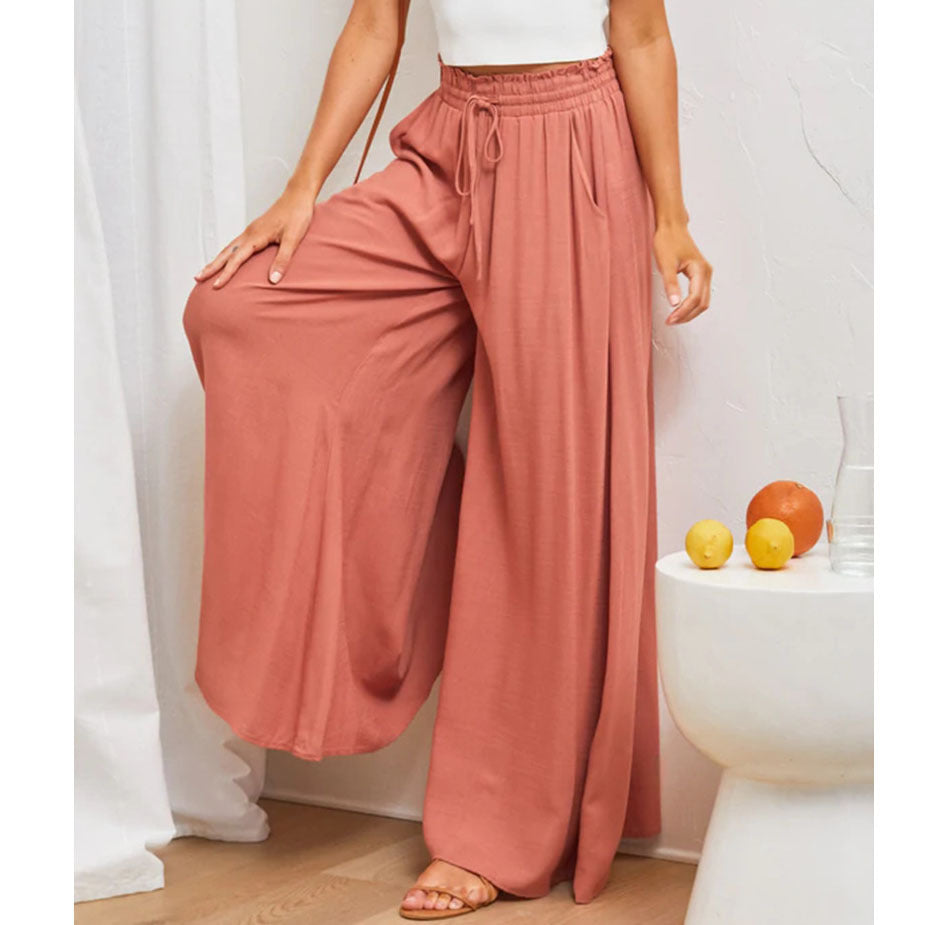 Printed Casual Comfortable Wide-Leg Trousers