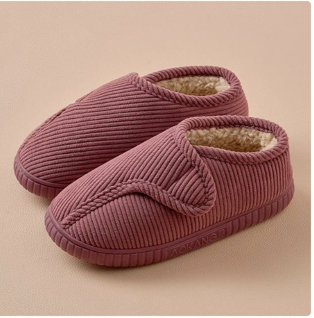 Men's Winter Wool-Lined Cotton Slippers – Warm and Cozy