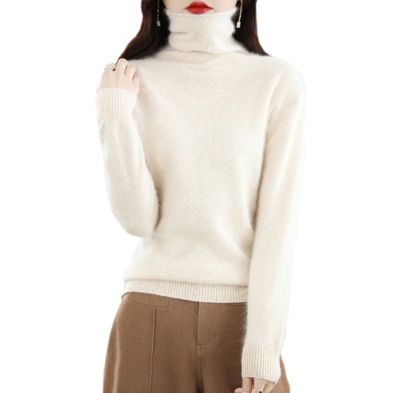 Pullover Short Mink Wool Knitted Sweater – Bottoming Shirt