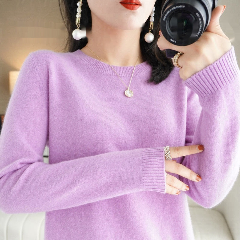 Women's Round Neck Pullover Sweater