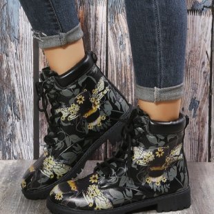 Women's Multi-Color Printed Fashion Martin Boots