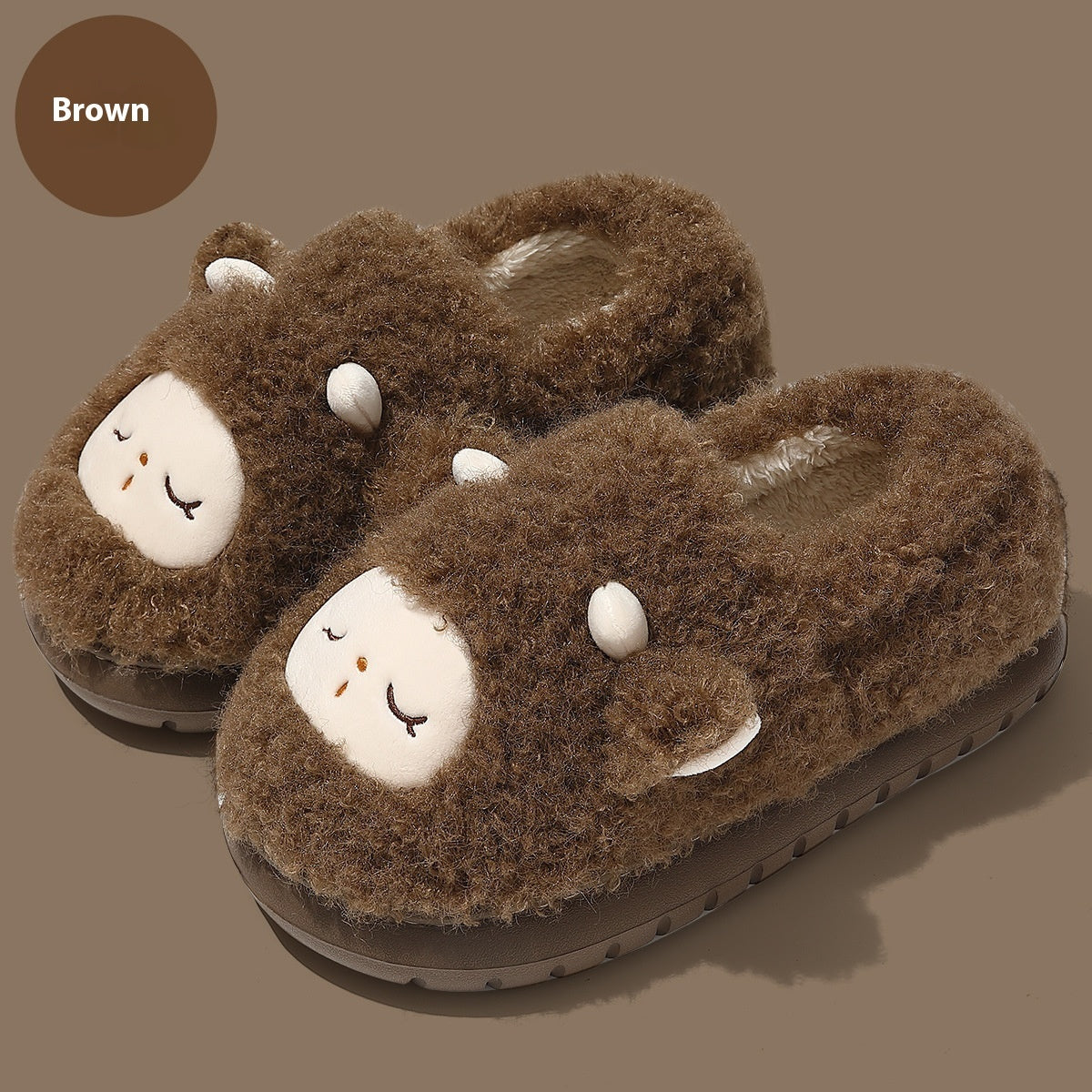 Women's Cotton Non-Slip Home Slippers – Cartoon Design