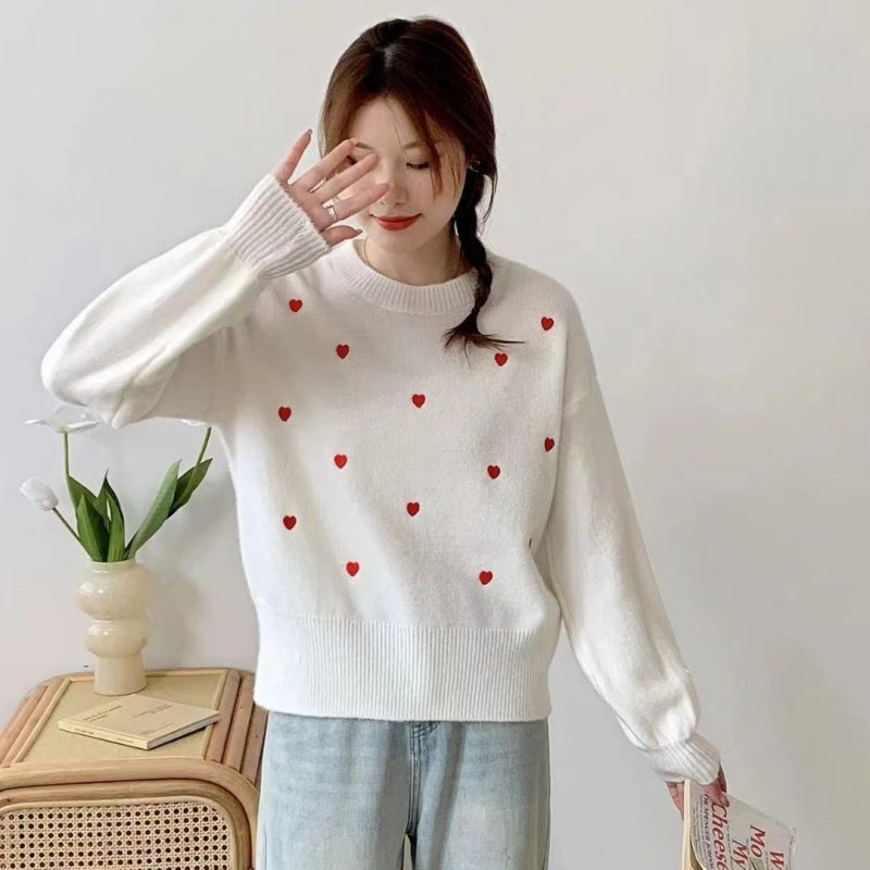 Korean-Style Sweet Girl Love Gentle Top