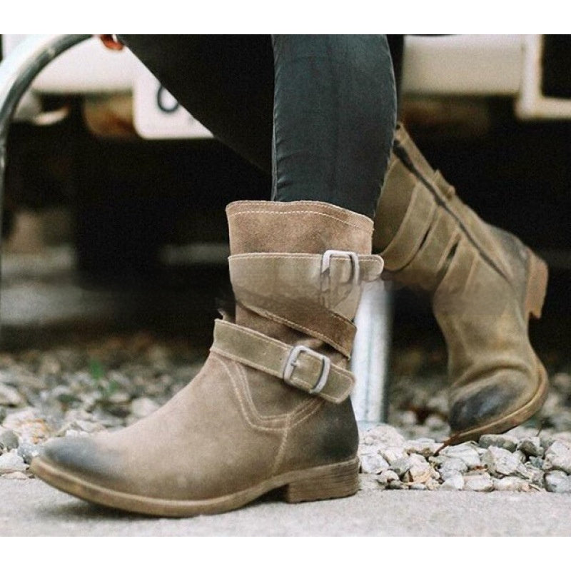 New Fashionable Women's Mid Boots for Autumn