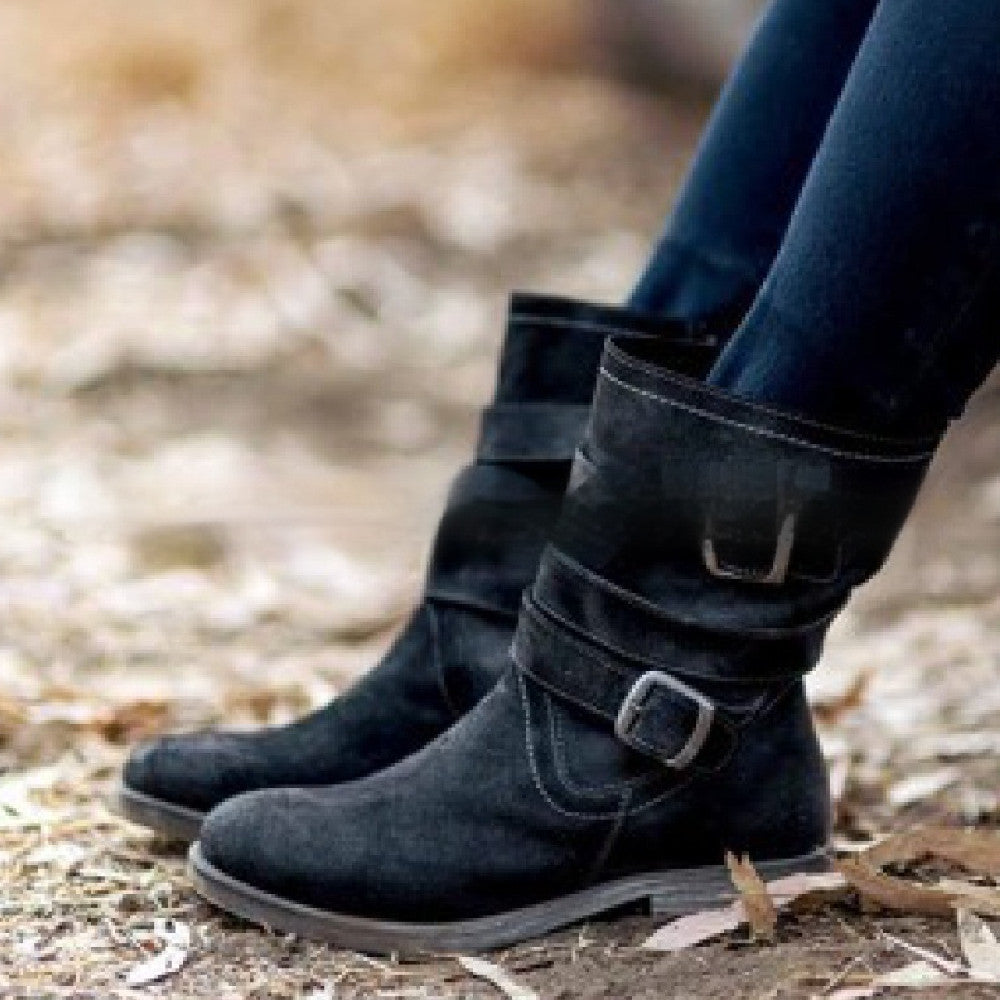 New Fashionable Women's Mid Boots for Autumn