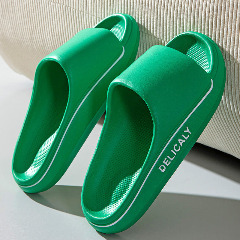 Thick-Soled Lightweight Height-Boosting Non-Slip Striped Slippers