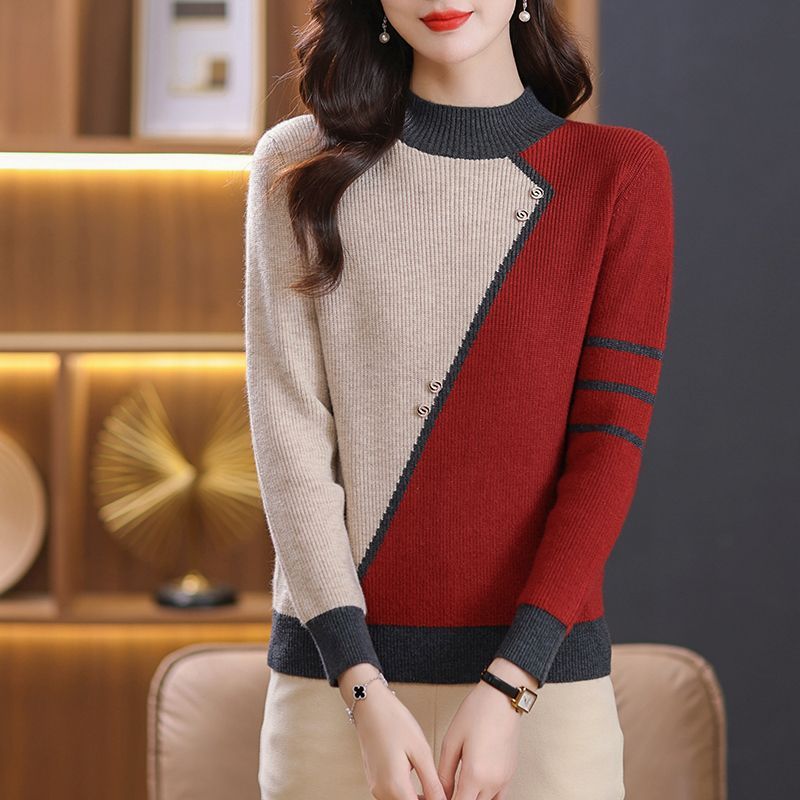 Fashionable All-Match Mock Neck Sweater for Women