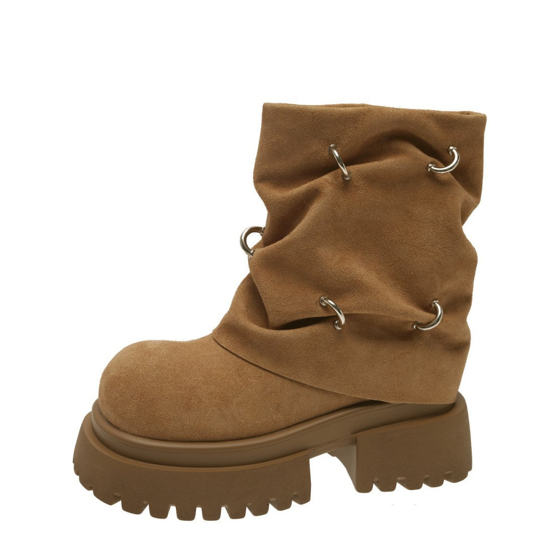 Women's British Style Platform Martin Boots