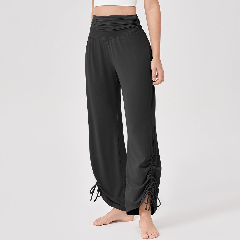 Women's Yoga High-Waist Loose Wide-Leg Pants – Soft, Draping, and Breathable