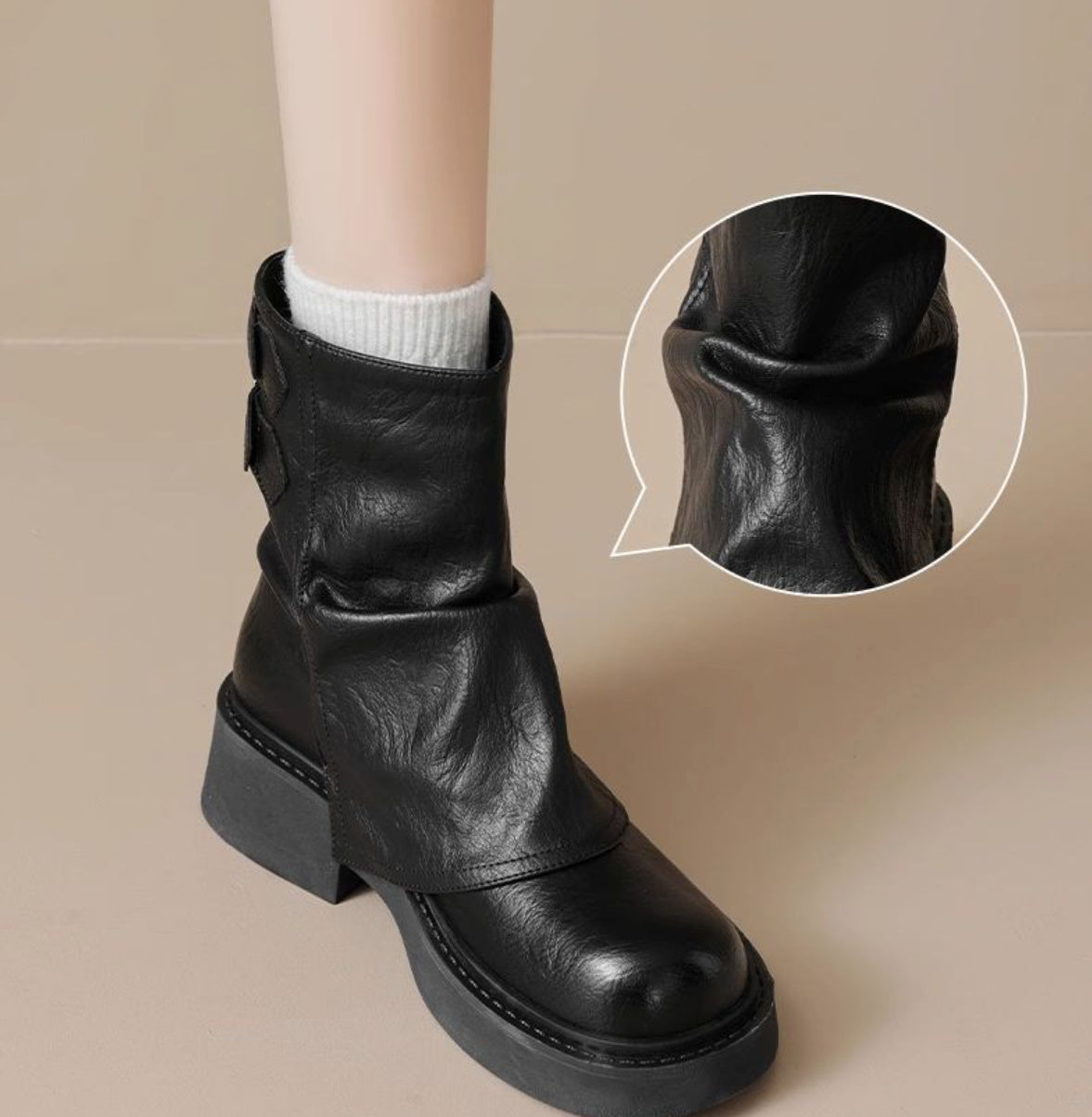 Women's British Style Versatile Fashion Short Boots