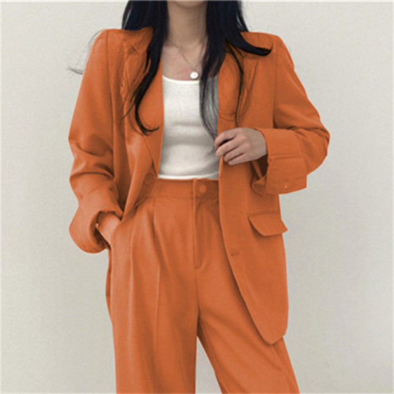 Women's Fashionable Korean-Style Casual Trouser Suit