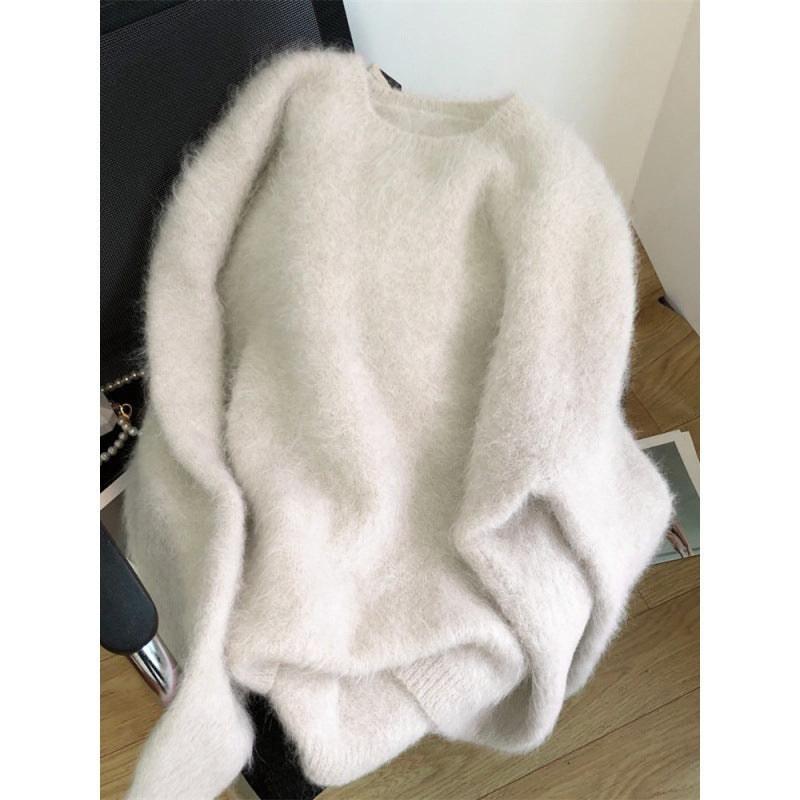 Women's Mink Sweater with Thick Thermal Head Cover