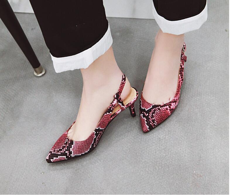 Snake-Shaped Pointed Sandals for Women – Peep Toe, European & American Style, Large Size Shoes