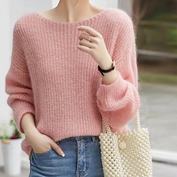 French Style Loose and Casual Knitwear Top - Effortless Chic Sweater for Women