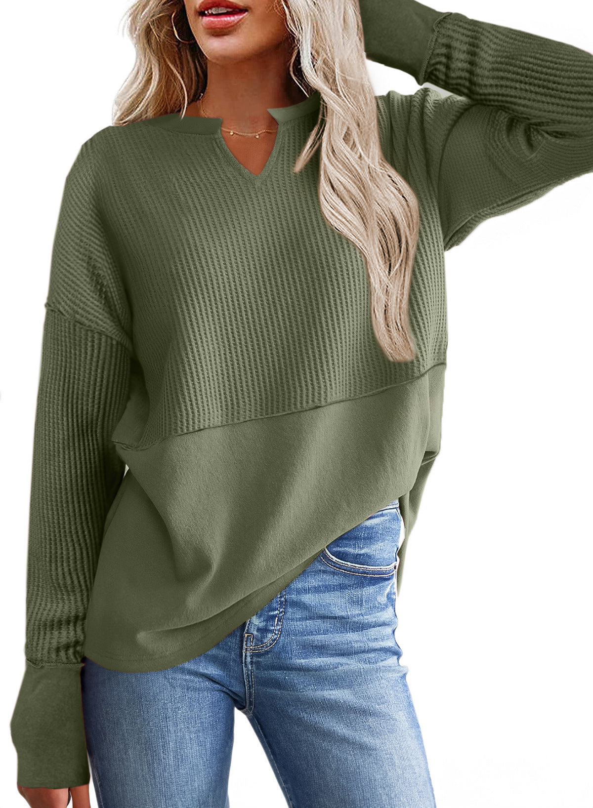 New Autumn & Winter Solid Color Loose Sweater – Women's Top