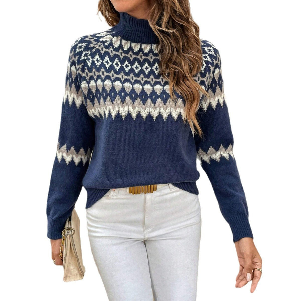 Fashionable Loose-Fit Knitted Sweater – Versatile All-Matching Outerwear