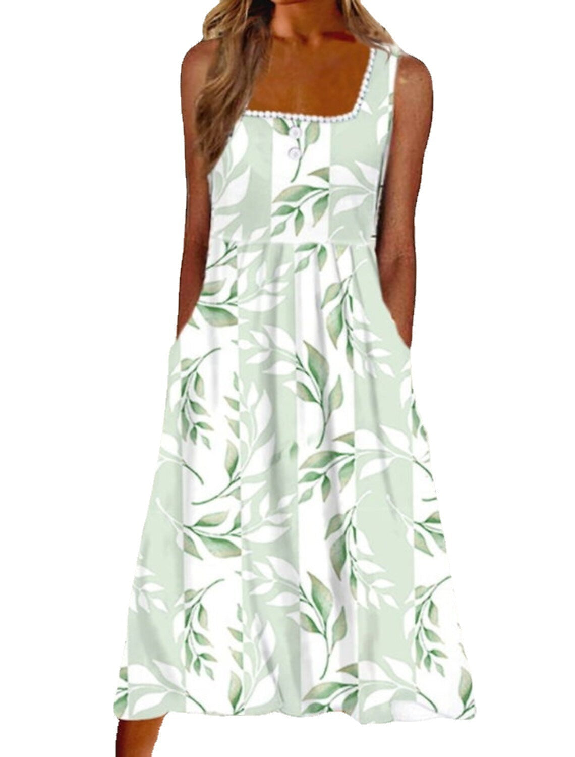 Women's Fashion Personalized Printed Sleeveless Dress