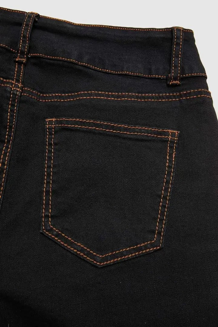 High-Rise Bootcut Jeans For Women, Tummy Control Dark Wash Durable Western Work & Riding Pants