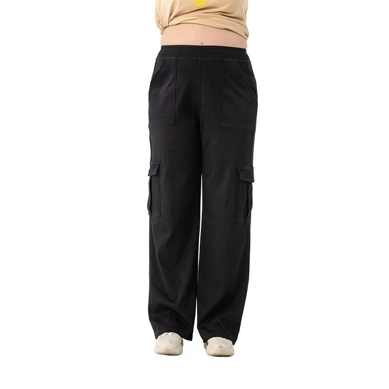 High-Waist Stretch Sports Casual Pants with Double Pockets