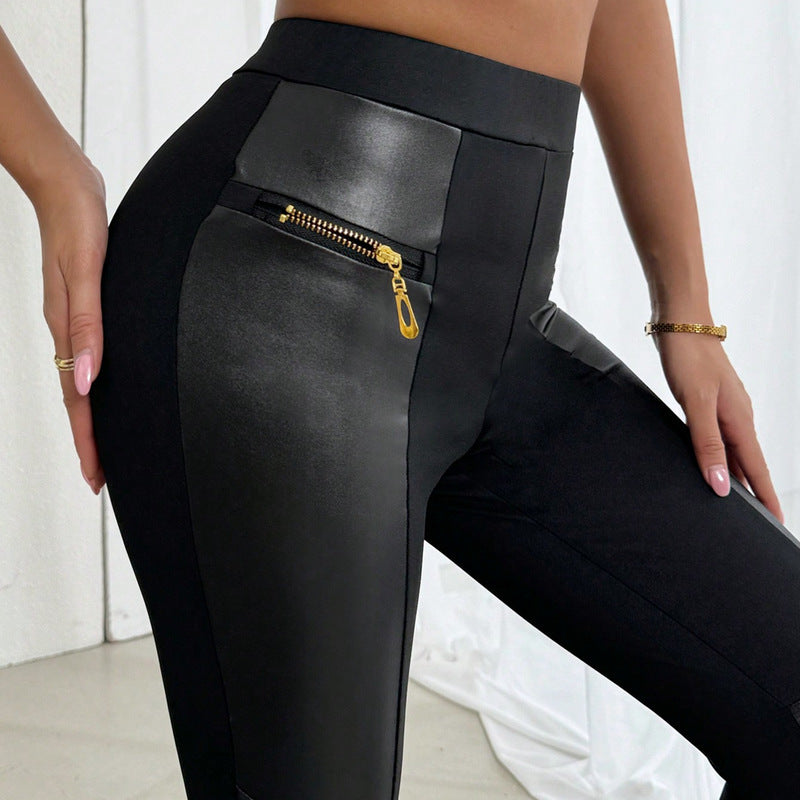 Black High-Waist Stretch Pencil Pants – Slim-Fit Magic Trousers