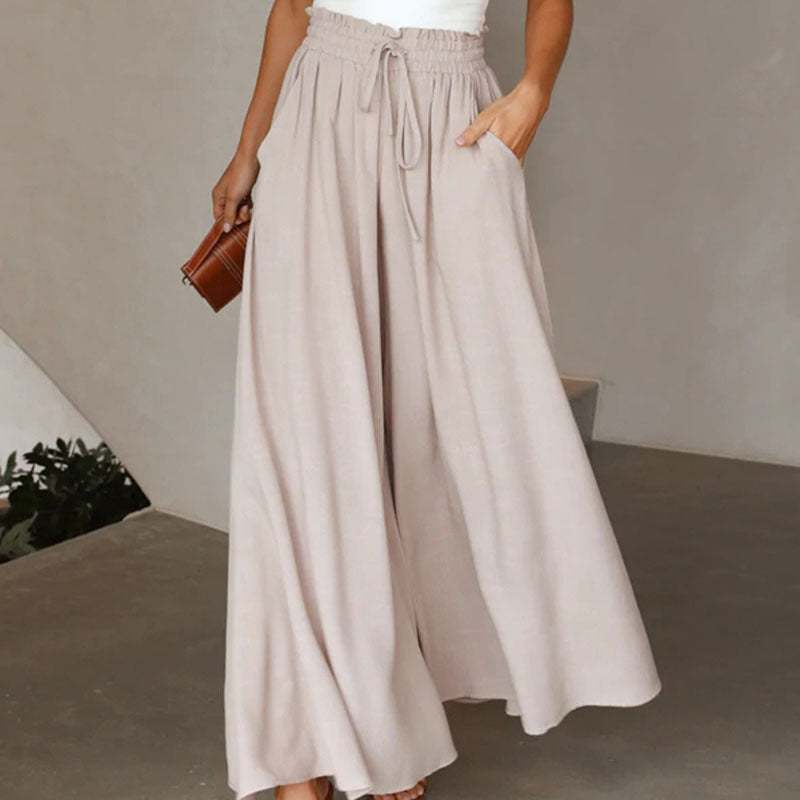 Printed Casual Comfortable Wide-Leg Trousers