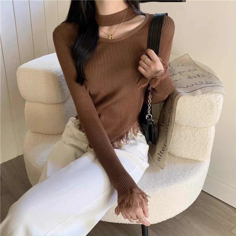 Women's Halter Bottoming Shirt for Autumn and Winter