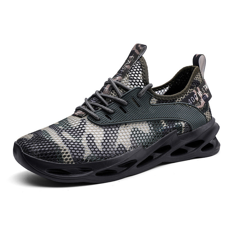 Spring And Summer Plus Size Running Men's Casual Flying Woven Shoes