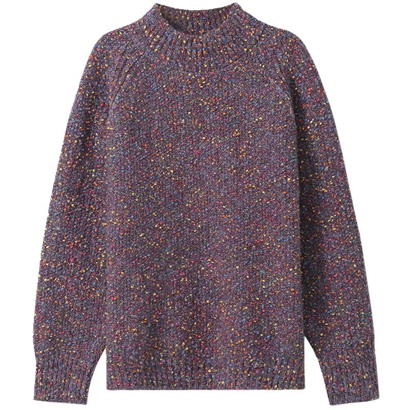 Women's Colorful Yarn Knitted Sweater