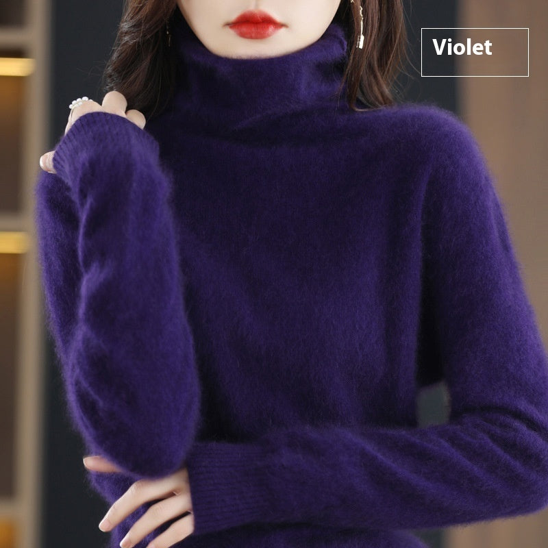 Pullover Short Mink Wool Knitted Sweater – Bottoming Shirt