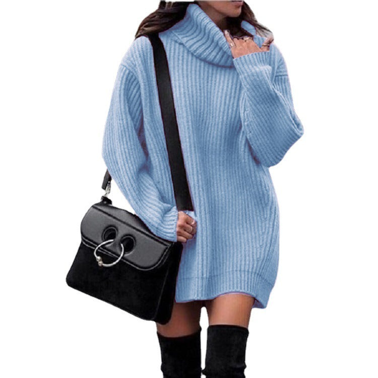 Fashionable Women's Knitted Sweater Dress