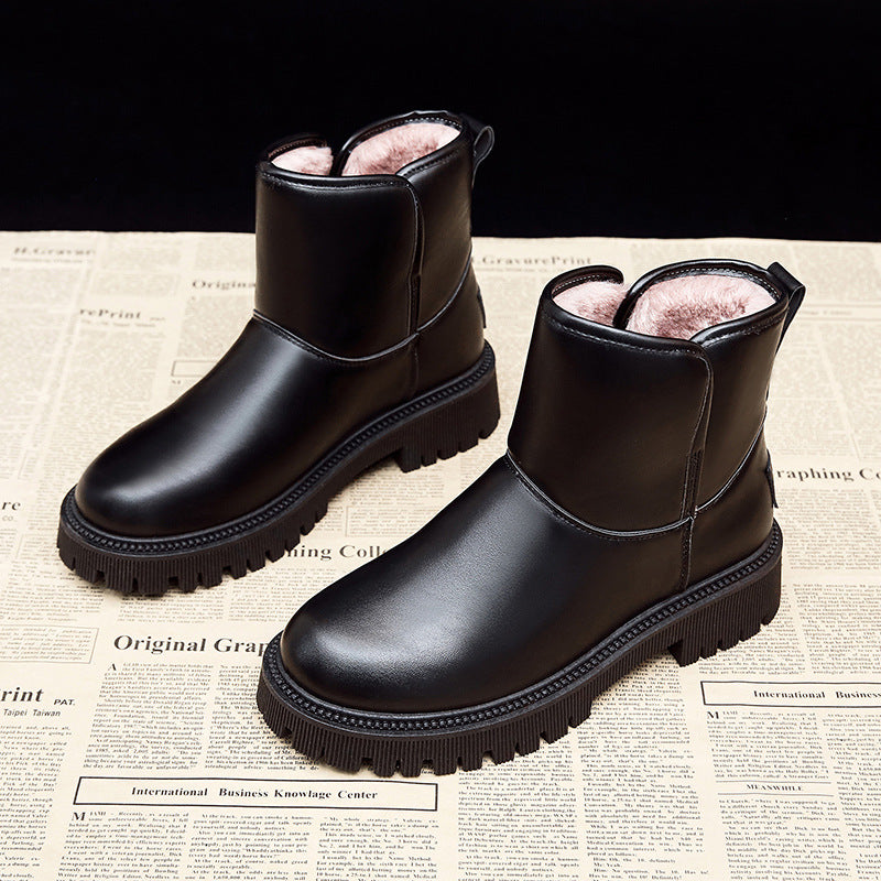 Women's Fashion Retro Round Toe Martin Boots – New Winter Collection