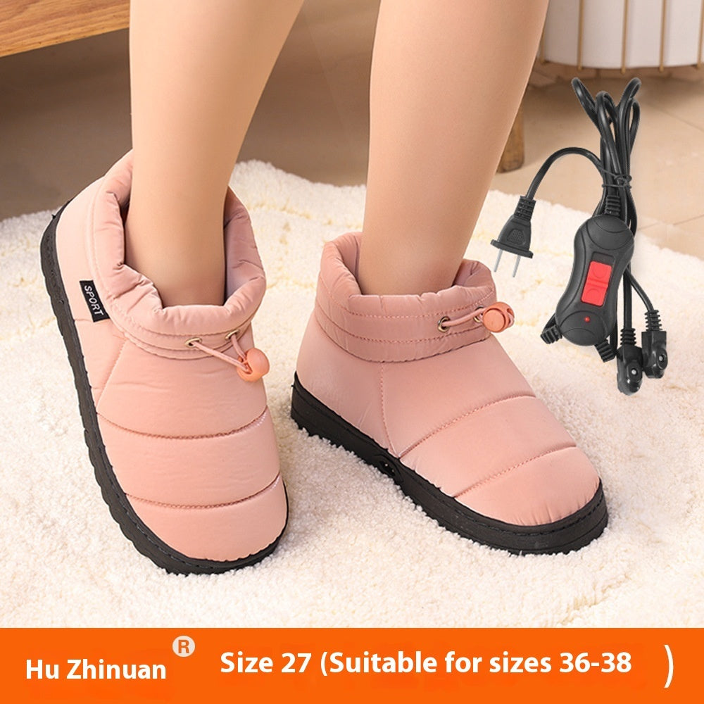 Rechargeable Feet Warmer Electrothermal Shoes for Women and Men - Heated Thermal Cotton Slippers for Walking