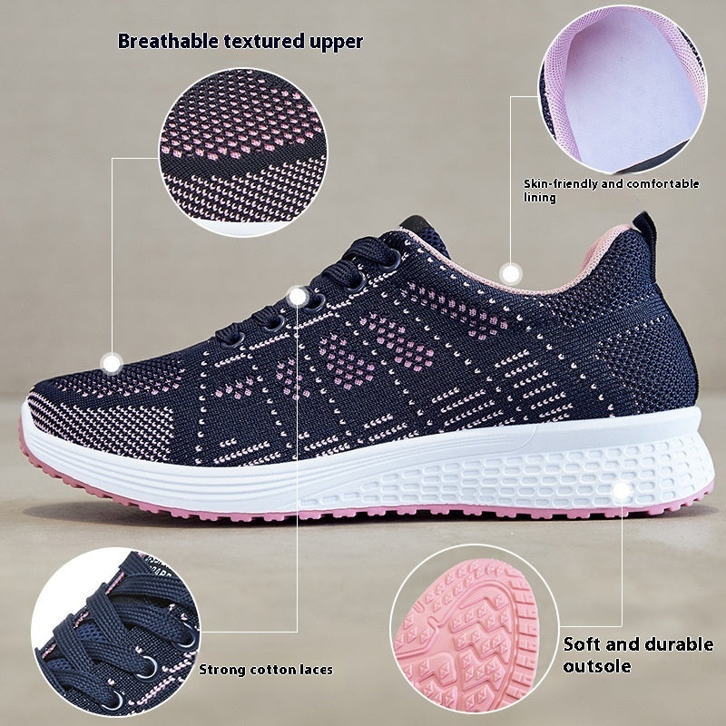 Women's Fall Sneakers – Breathable, Casual, Soft-Bottom Running Shoes