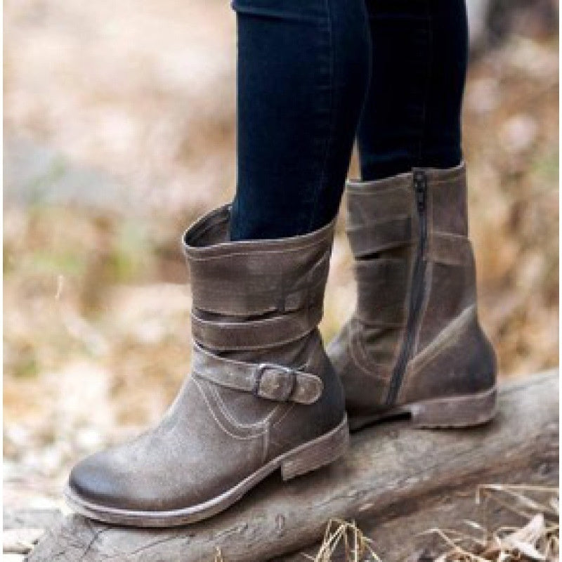 New Fashionable Women's Mid Boots for Autumn