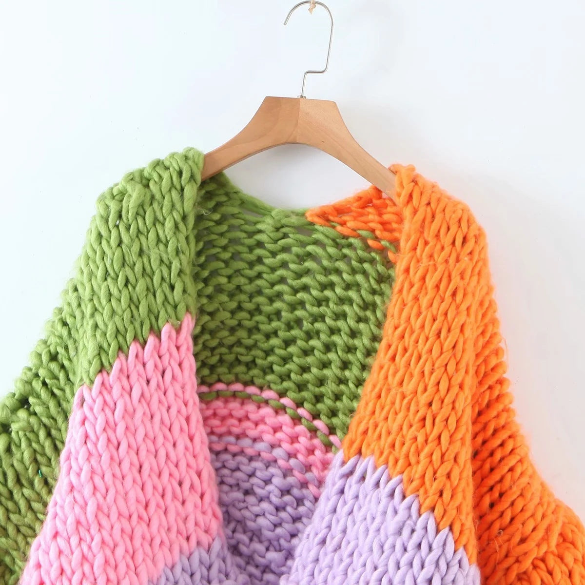 Retro Heavy Industry-Inspired Candy-Colored Sweater Coat