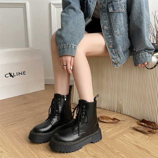 Women's Autumn and Winter European and American Style Platform Short Martin Boots