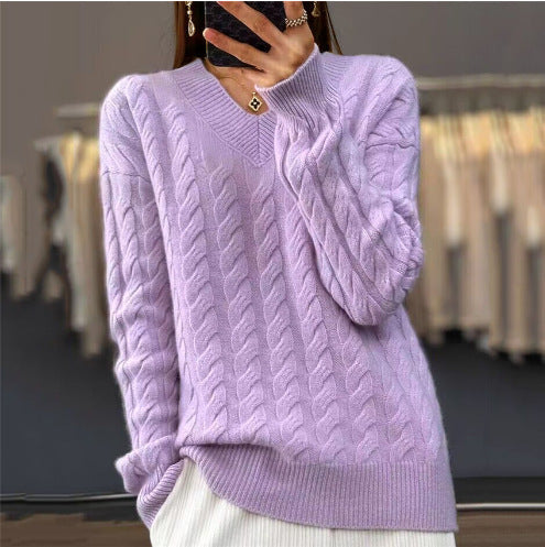 Women's V-Neck Pullover Sweater