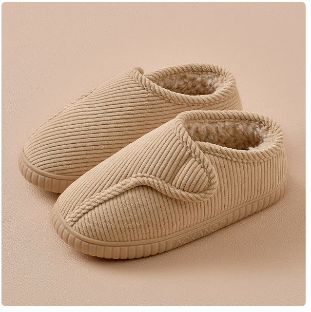 Men's Winter Wool-Lined Cotton Slippers – Warm and Cozy