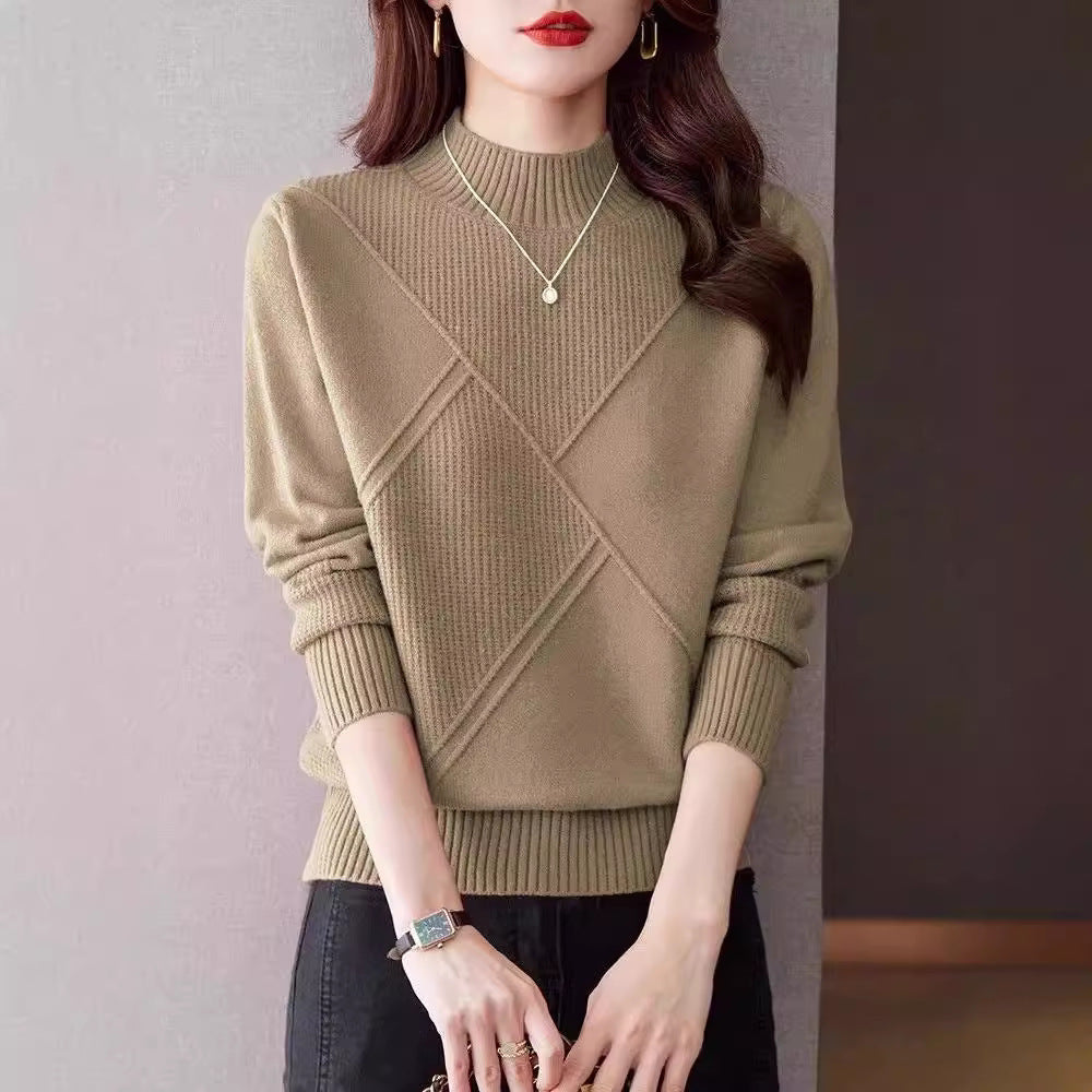 Women's Loose Half-Turtleneck Sweater - New Autumn & Winter Style