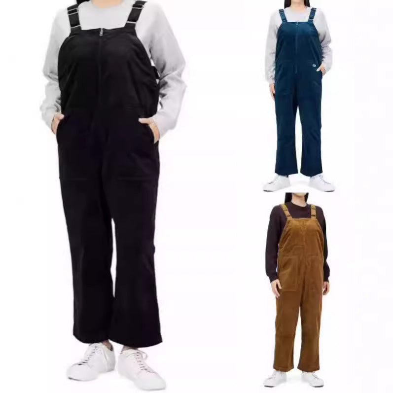 Women's Zipper Pocket Overalls Casual