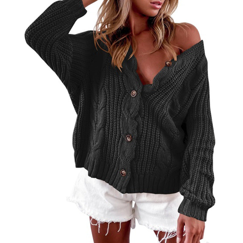 Solid Color Sweater European and American Style Cross-Border Design