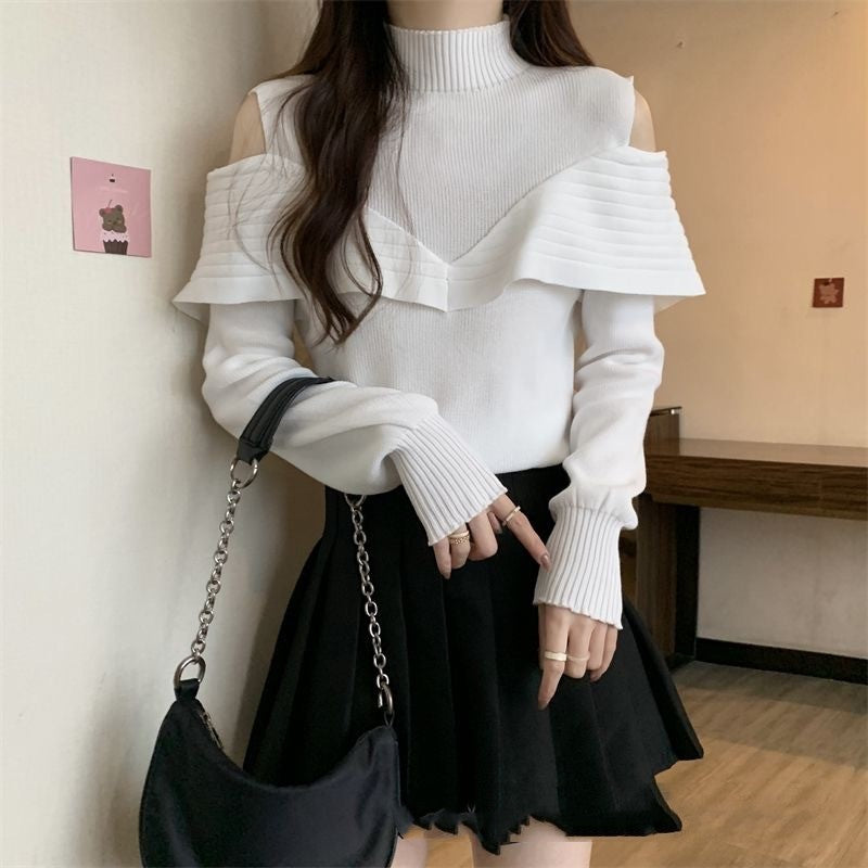 Women's Korean-Style Half-Turtleneck Bottoming Sweater