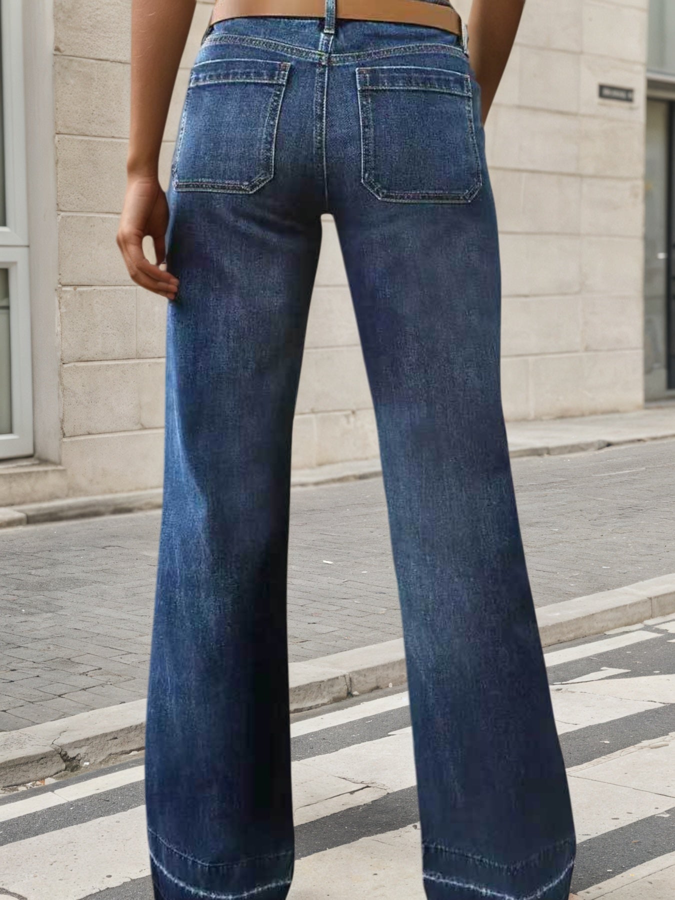 2025 New Women's Wide Leg Jeans, Autumn And Winter Outfits, Straight Leg Jeans, Mid Rise Jeans