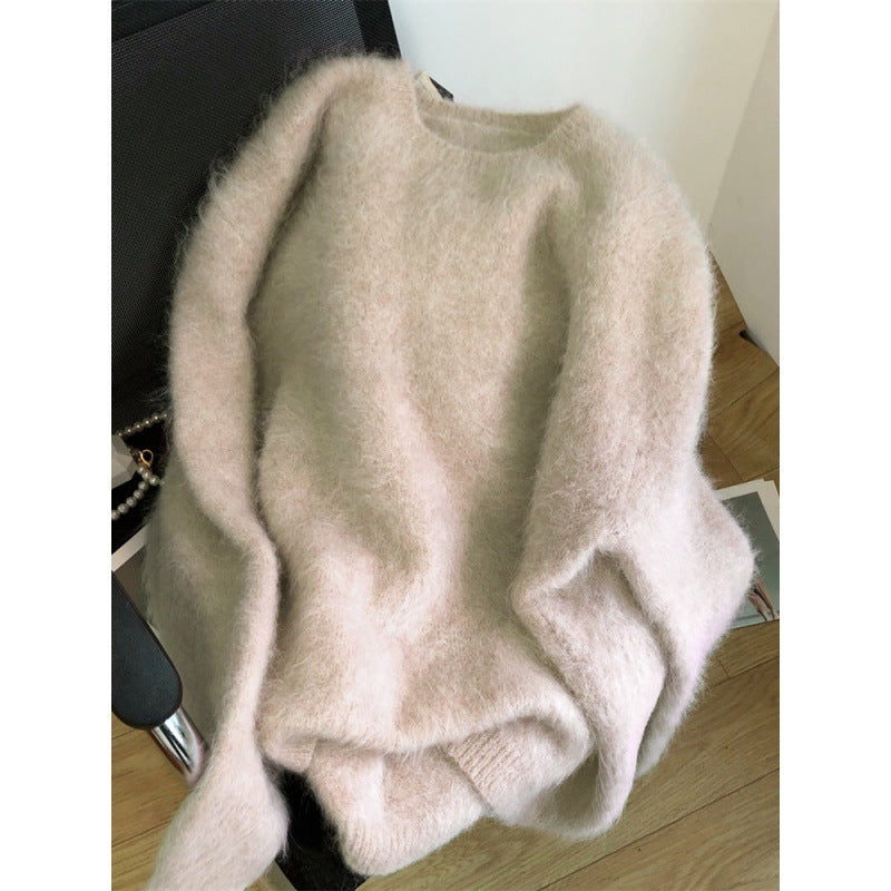 Women's Mink Sweater with Thick Thermal Head Cover