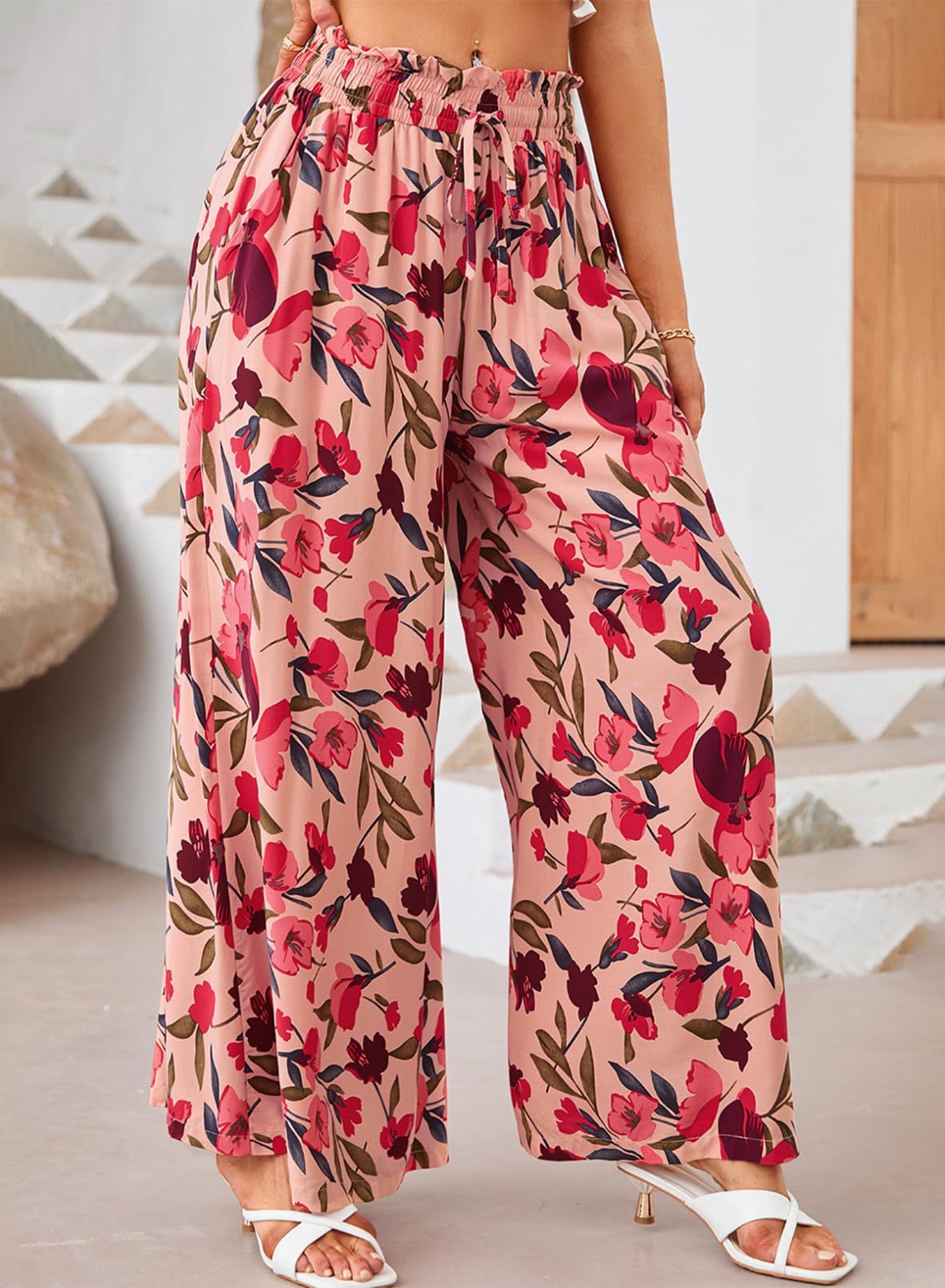 Printed Casual Comfortable Wide-Leg Trousers