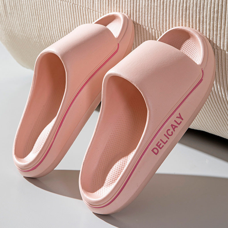 Thick-Soled Lightweight Height-Boosting Non-Slip Striped Slippers