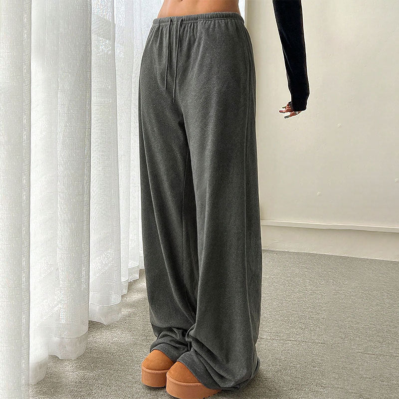 High-Waist Draped Mopping Casual Pants for Tall Women