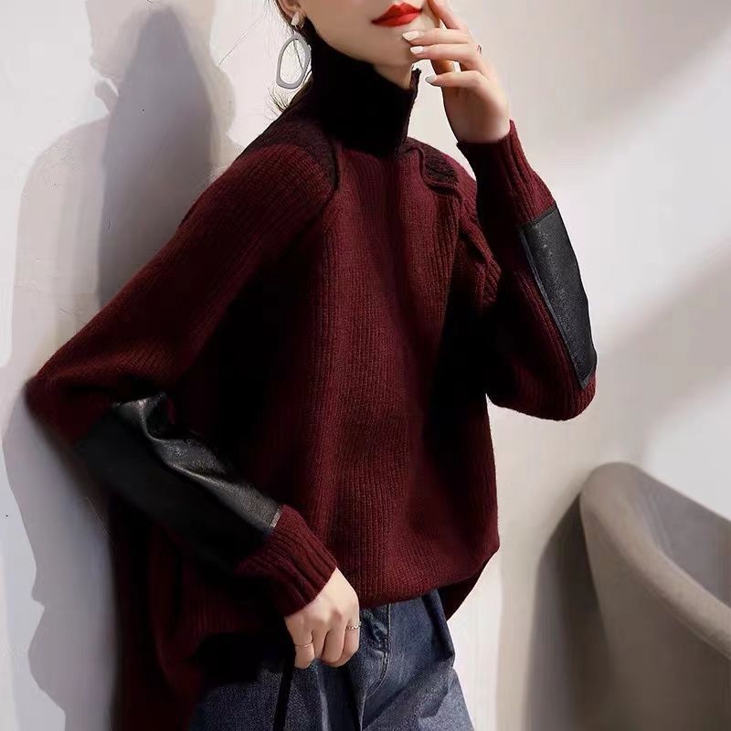 Women's Autumn and Winter Casual Loose-Fit High Neck Sweater